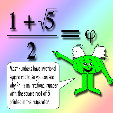 The sum of 1 & the square root of 5 divided by 2